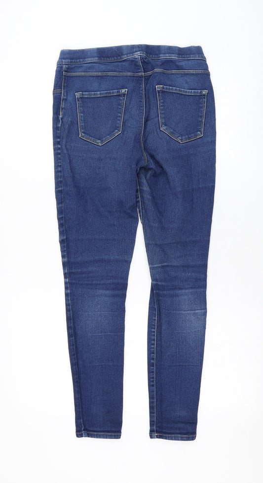 George Womens Blue Cotton Jegging Jeans Size 10 L28 in Regular