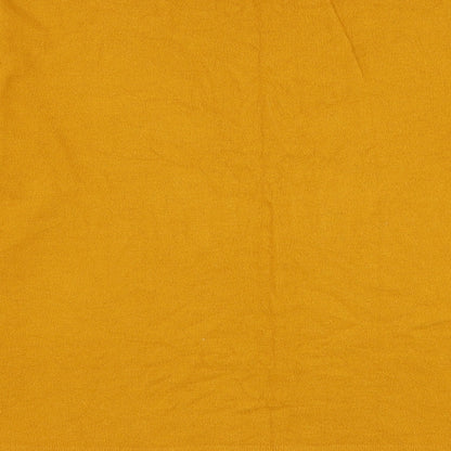 F&F Womens Yellow Round Neck Polyester Pullover Jumper Size 12