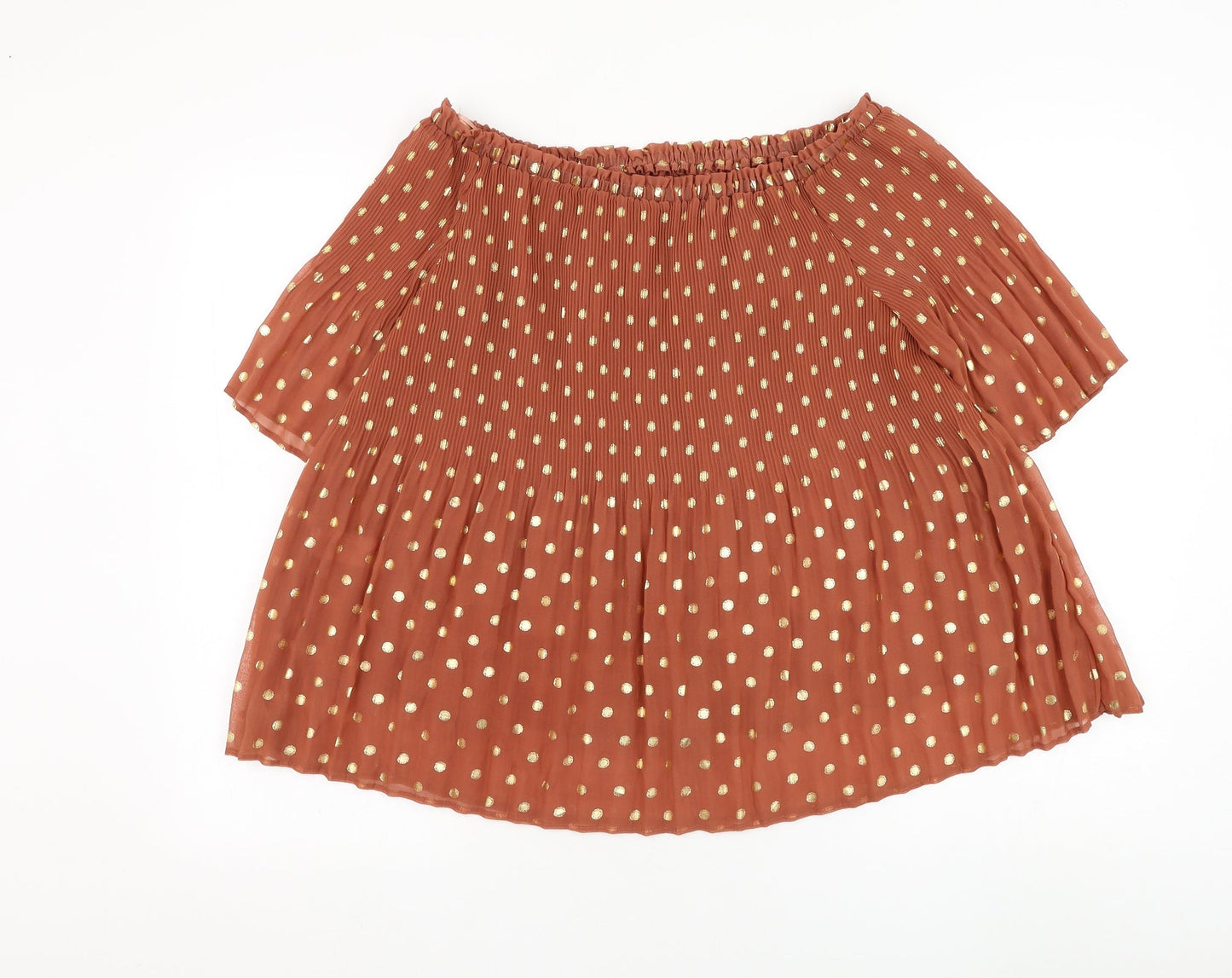 Womens UK Size 12 NEXT Brown Basic Blouse