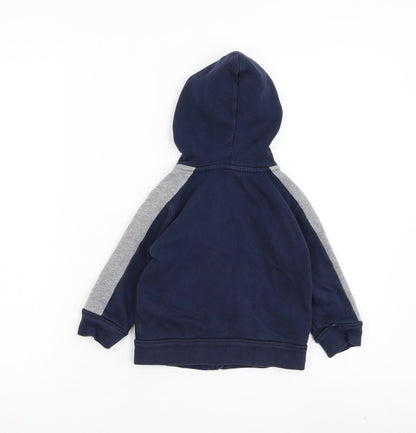 Gap Boys Blue Cotton Full Zip Hoodie Size 2 Years Zip