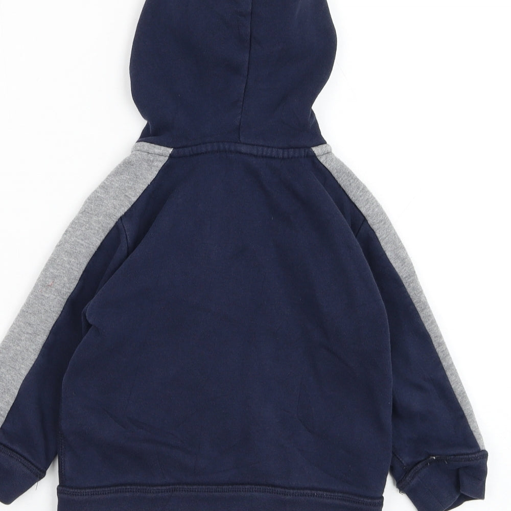 Gap Boys Blue Cotton Full Zip Hoodie Size 2 Years Zip