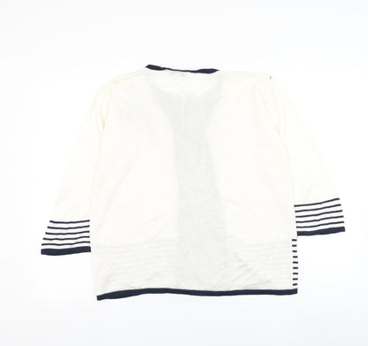 Womens UK Size L Reflect White Pullover Jumper