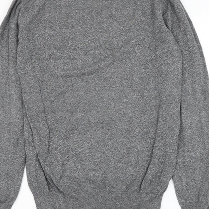 Shore Leave Mens Grey Round Neck Cotton Pullover Jumper Size M