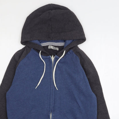 Mens UK Size S Preworn Multicoloured Full Zip Hoodie