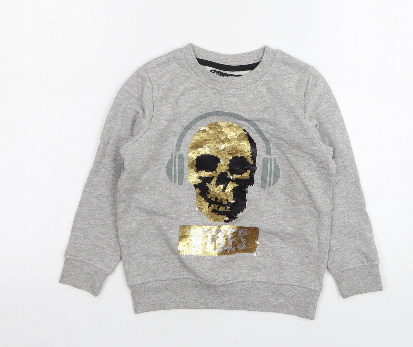 NEXT Boys Grey Cotton Pullover Sweatshirt Size 5 Years