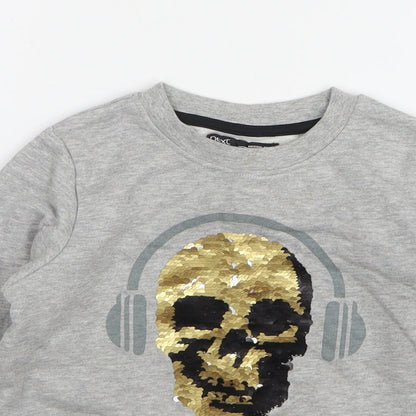 NEXT Boys Grey Cotton Pullover Sweatshirt Size 5 Years