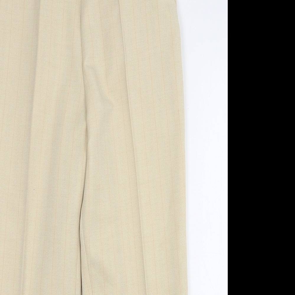 Womens UK Size 12 Marks and Spencer Regular Fit  Beige Trousers