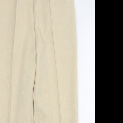 Womens UK Size 12 Marks and Spencer Regular Fit  Beige Trousers