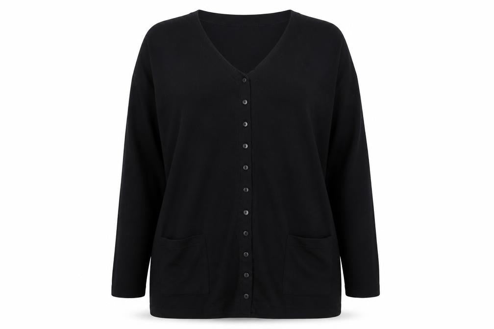 Womens UK Size M Canda Black Cardigan Jumper