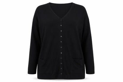 Womens UK Size M Canda Black Cardigan Jumper