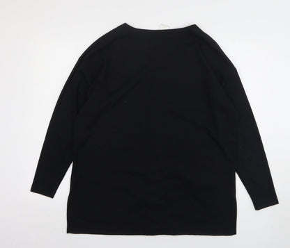 Womens UK Size M Canda Black Cardigan Jumper