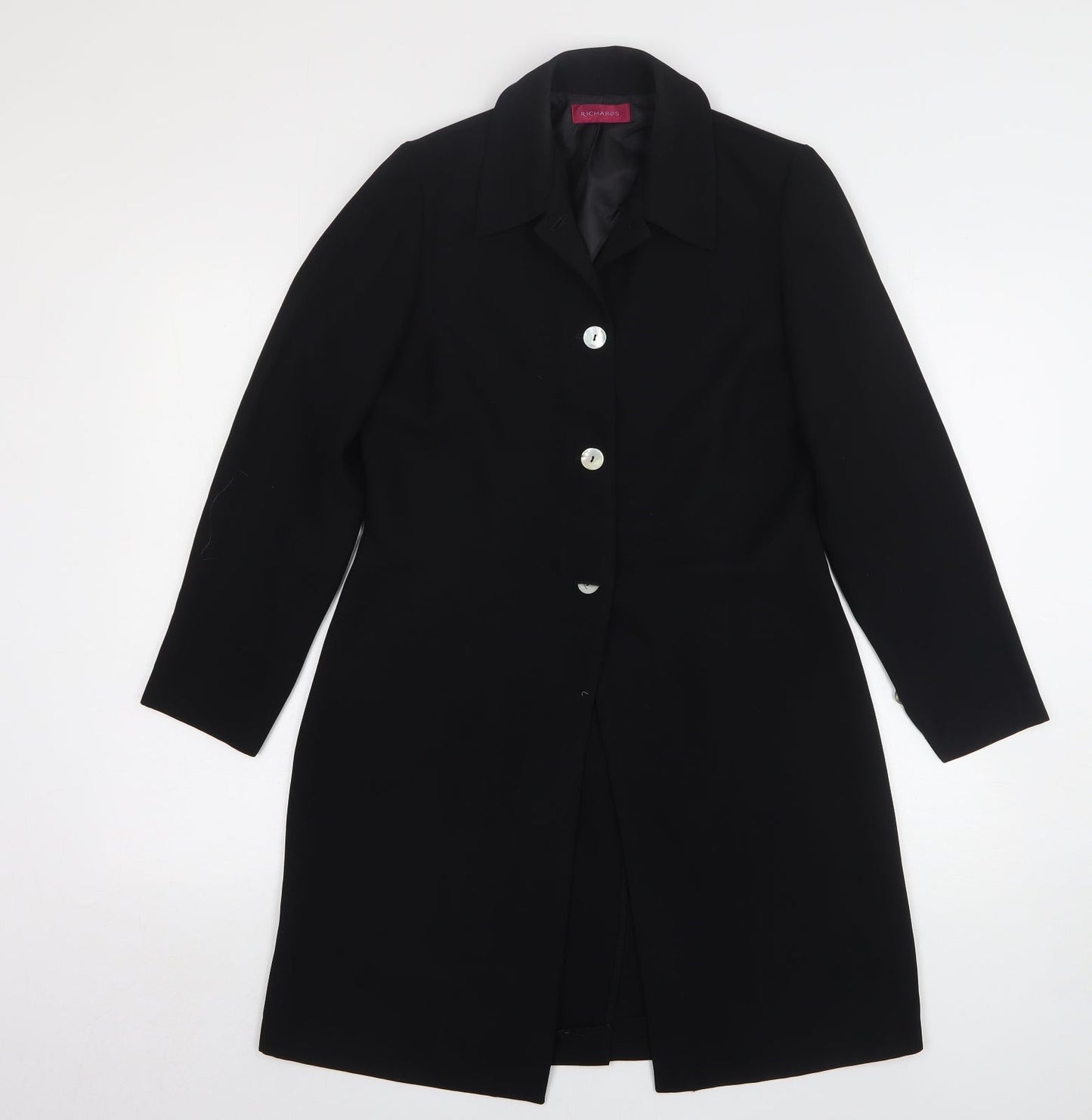 Womens UK Size 8 Richards Black Overcoat