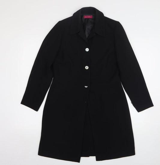 Womens UK Size 8 Richards Black Overcoat