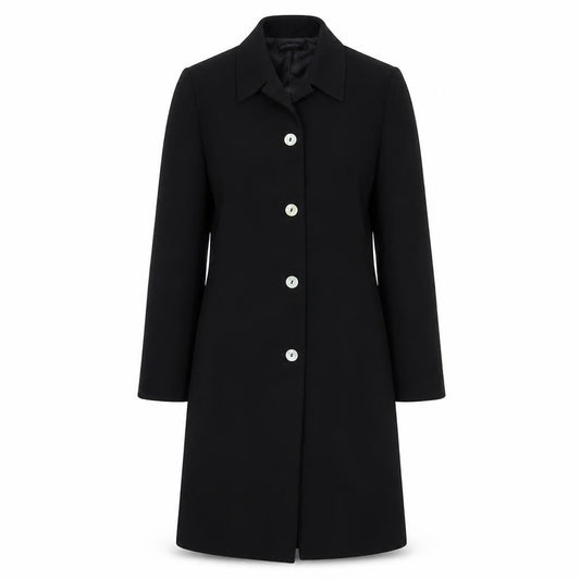 Womens UK Size 8 Richards Black Overcoat