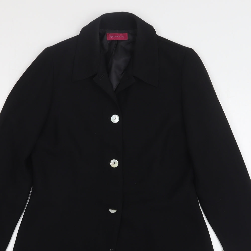 Womens UK Size 8 Richards Black Overcoat