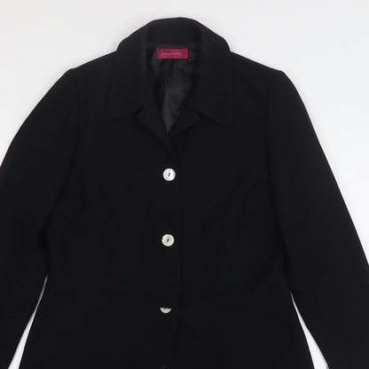 Womens UK Size 8 Richards Black Overcoat