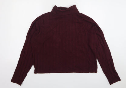 Womens UK Size L New Look Purple Pullover Jumper
