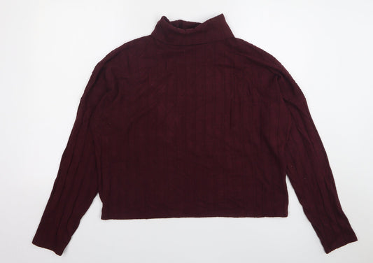 Womens UK Size L New Look Purple Pullover Jumper