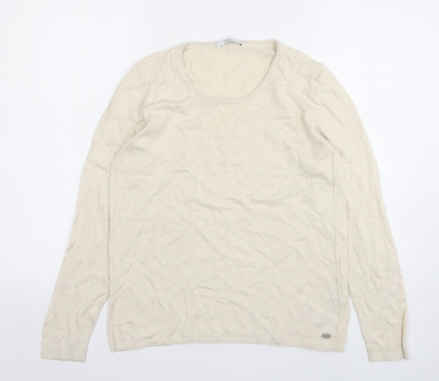 Womens UK Size L EDC Beige Pullover Jumper
