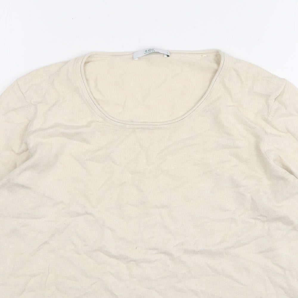 Womens UK Size L EDC Beige Pullover Jumper