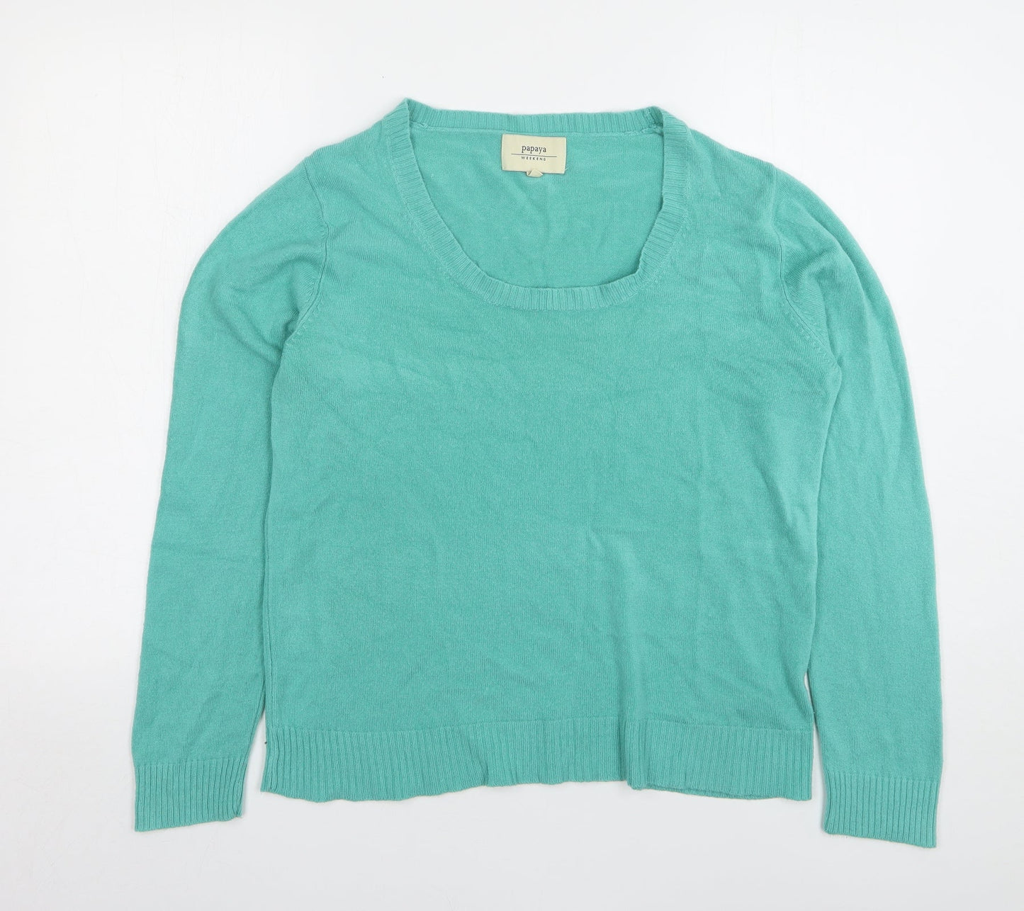 Womens UK Size 16 Papaya Green Pullover Jumper