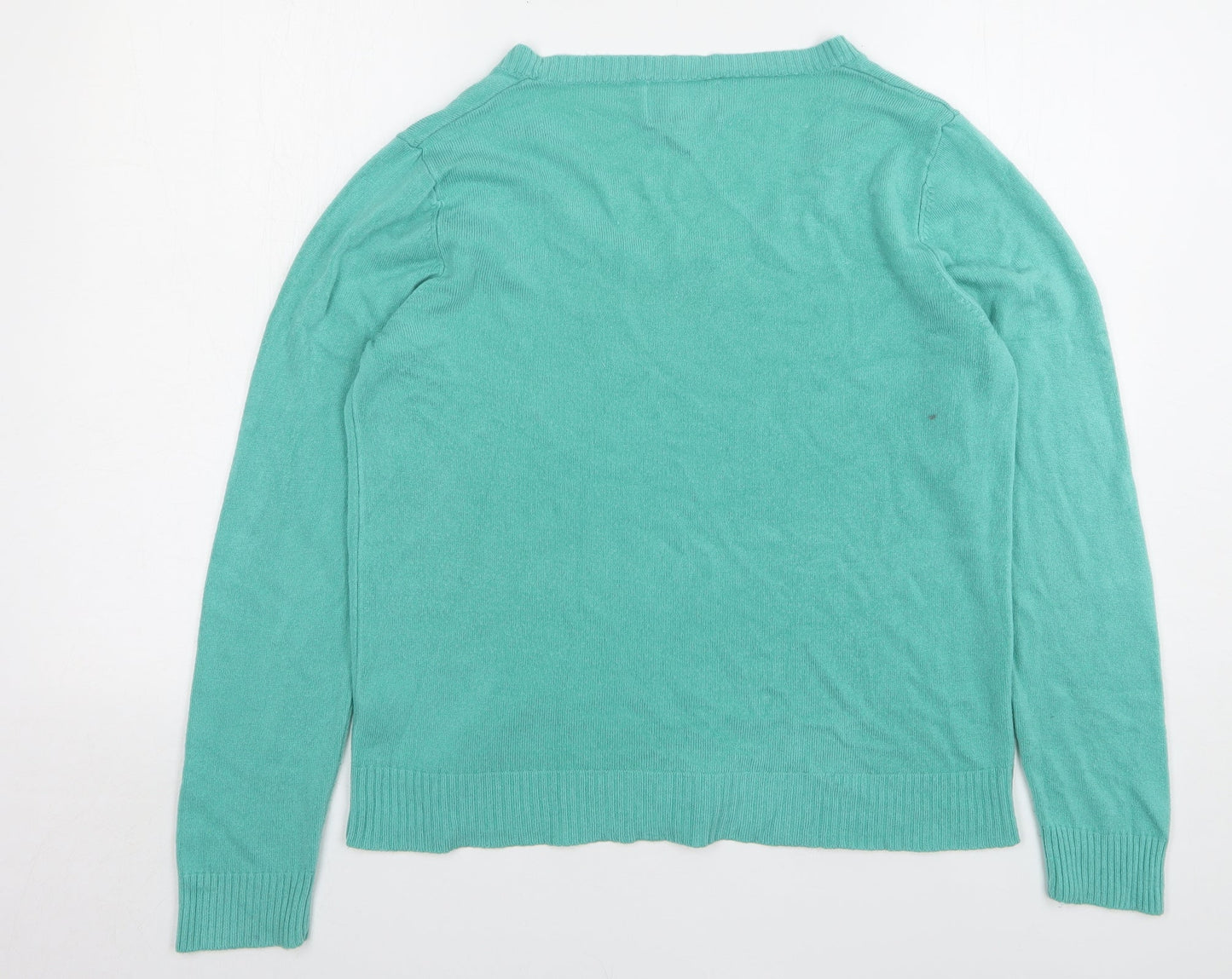 Womens UK Size 16 Papaya Green Pullover Jumper