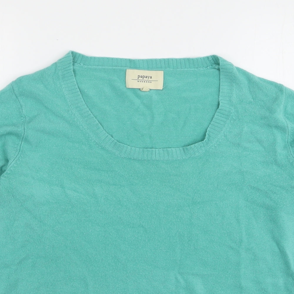 Womens UK Size 16 Papaya Green Pullover Jumper