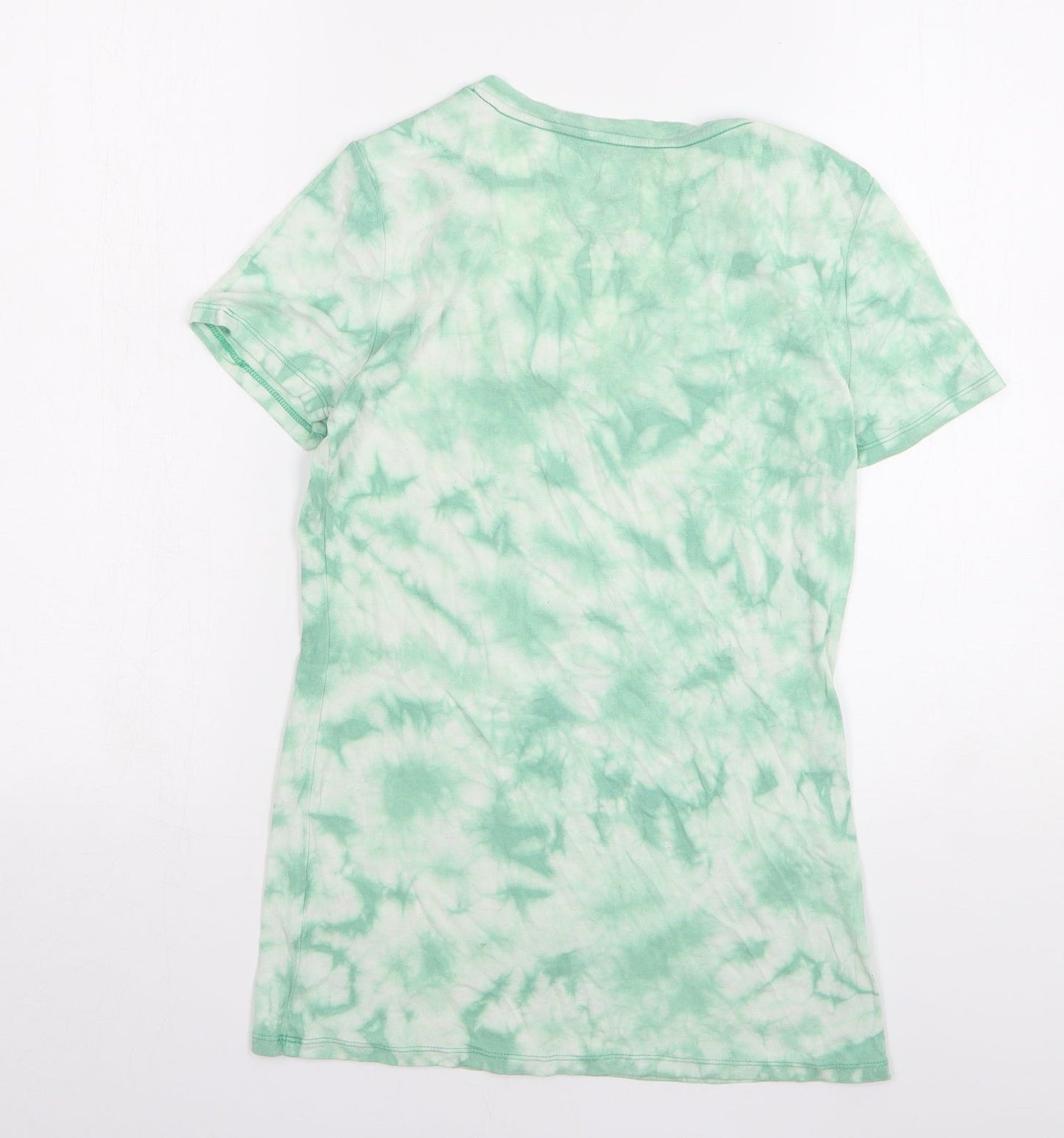 Womens UK Size 4 Faded Glory Green Basic T-Shirt