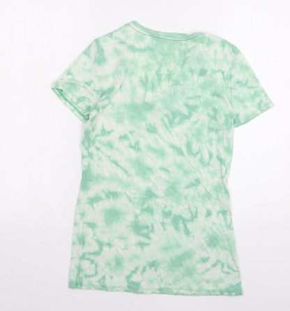 Womens UK Size 4 Faded Glory Green Basic T-Shirt