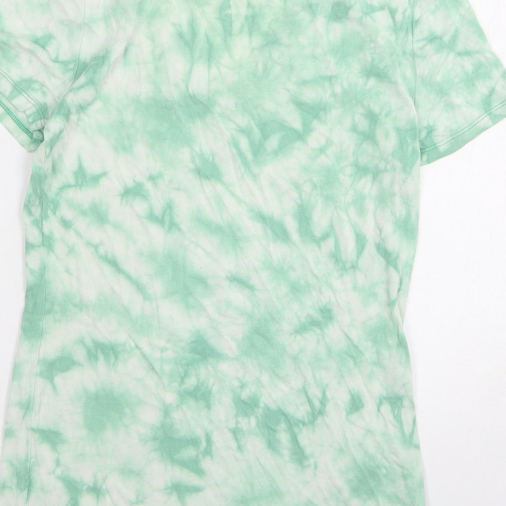 Womens UK Size 4 Faded Glory Green Basic T-Shirt
