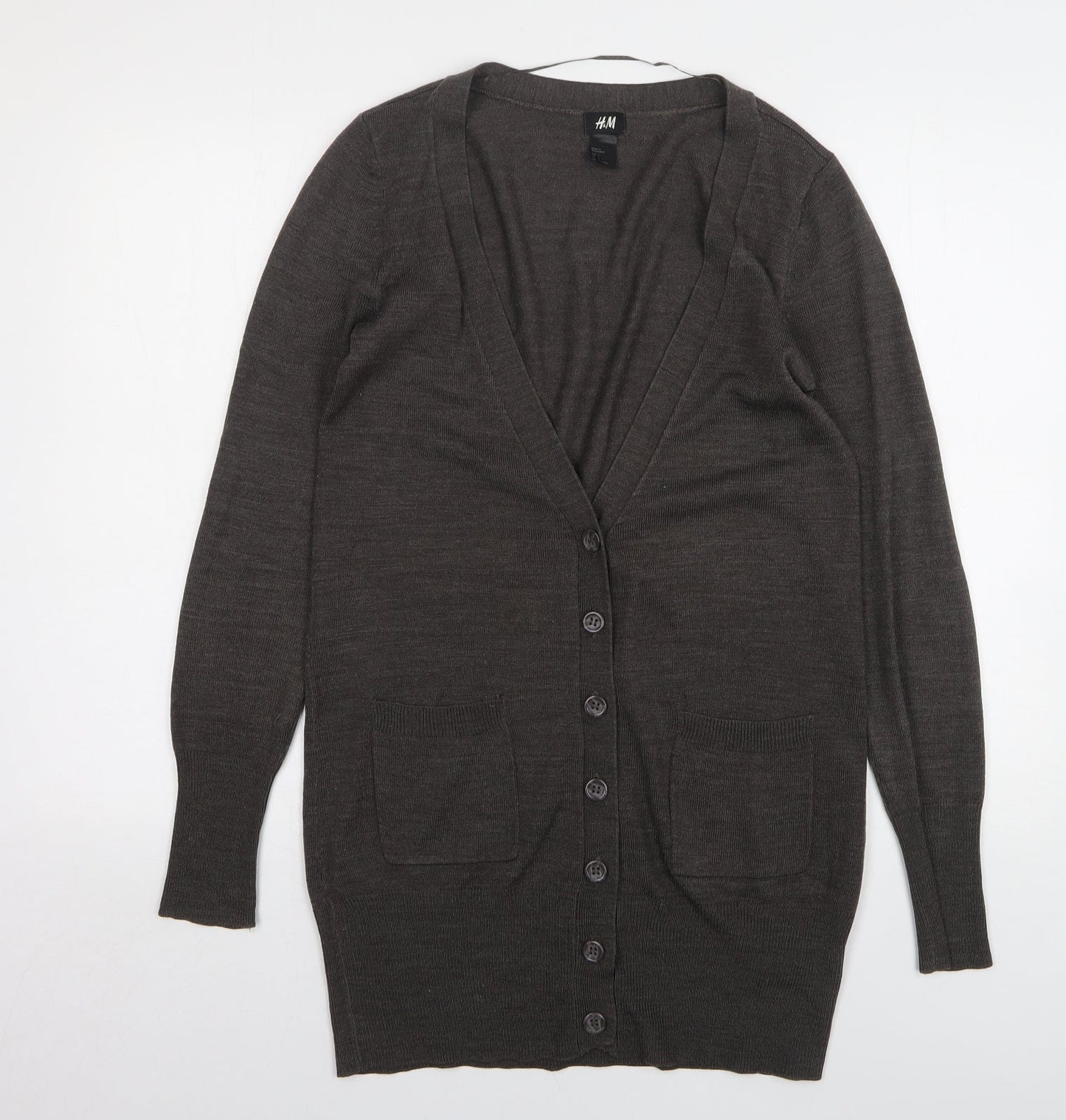 Womens UK Size S H&M Grey Cardigan Jumper