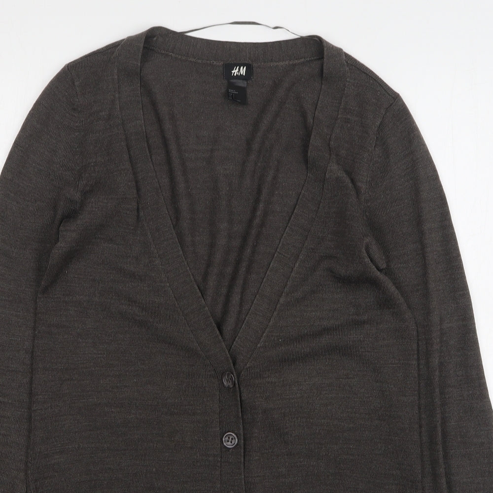 Womens UK Size S H&M Grey Cardigan Jumper