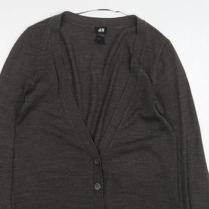 Womens UK Size S H&M Grey Cardigan Jumper