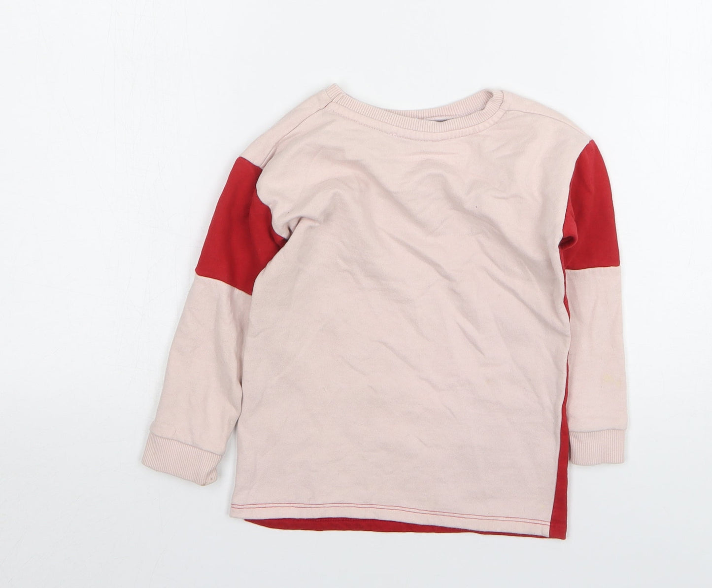 Primark Girls Multicoloured Colourblock Cotton Pullover Sweatshirt Size 4-5 Years