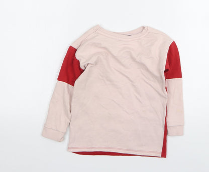 Primark Girls Multicoloured Colourblock Cotton Pullover Sweatshirt Size 4-5 Years