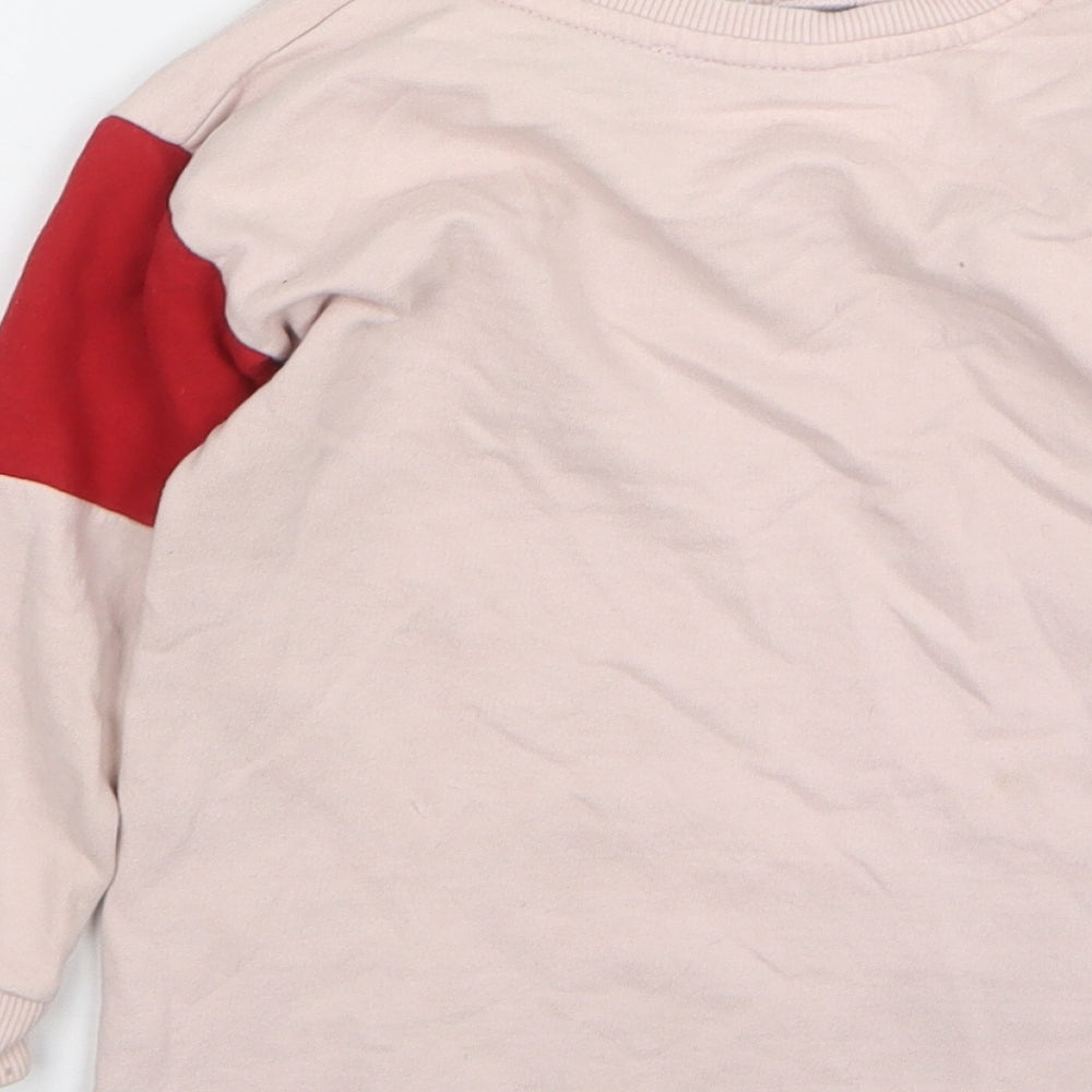 Primark Girls Multicoloured Colourblock Cotton Pullover Sweatshirt Size 4-5 Years
