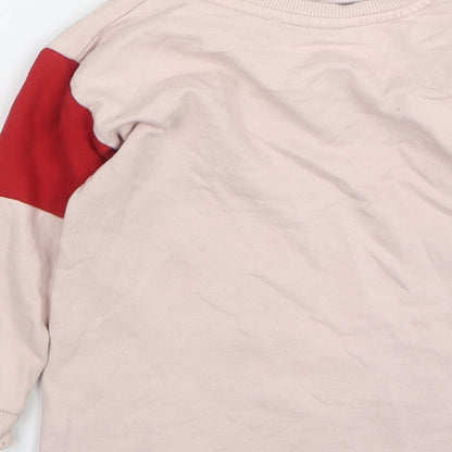 Primark Girls Multicoloured Colourblock Cotton Pullover Sweatshirt Size 4-5 Years