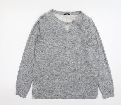 F&F Womens Grey Round Neck Polyester Pullover Jumper Size 16