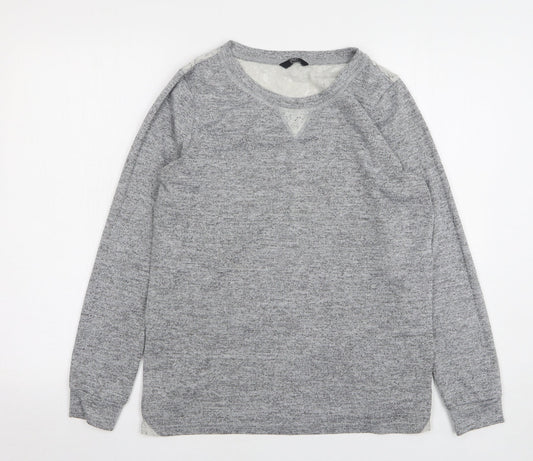 F&F Womens Grey Round Neck Polyester Pullover Jumper Size 16