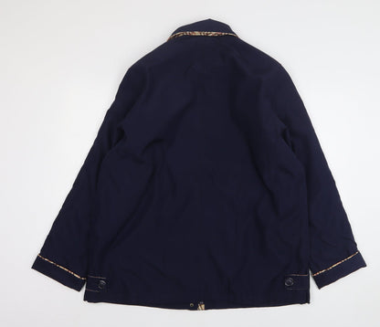 Boway Brand Womens Blue Overcoat Coat Size L