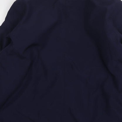 Boway Brand Womens Blue Overcoat Coat Size L