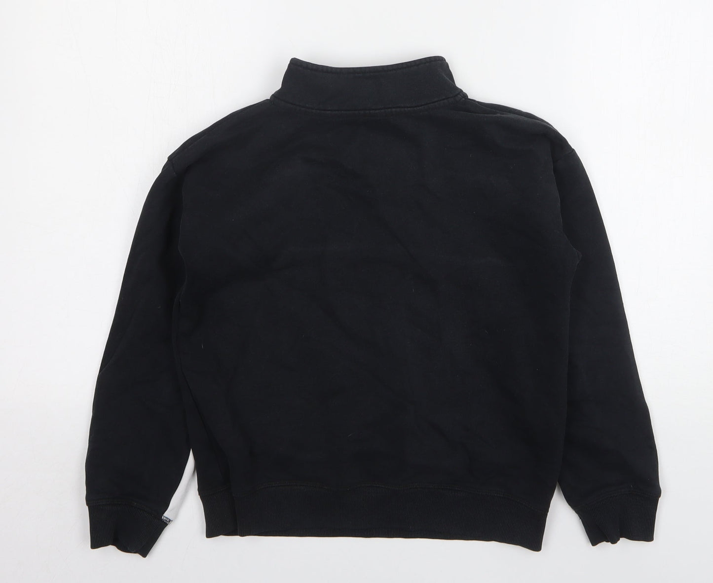 George Girls Black Cotton Pullover Sweatshirt Size 10-11 Years