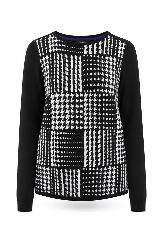 Womens UK Size 8 Papaya Black Pullover Jumper