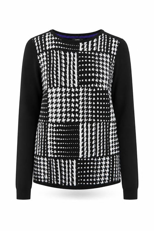 Womens UK Size 8 Papaya Black Pullover Jumper