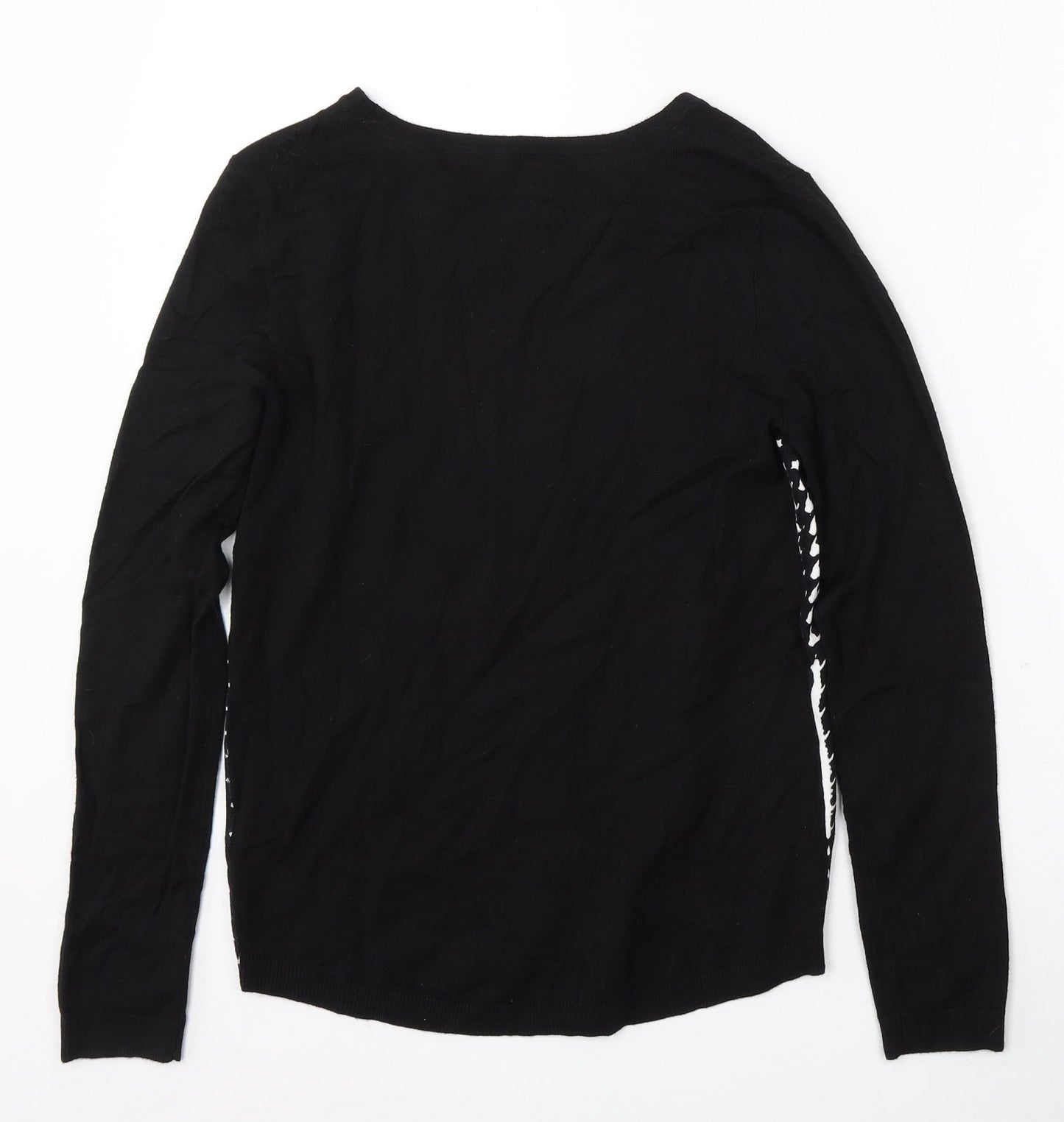 Womens UK Size 8 Papaya Black Pullover Jumper