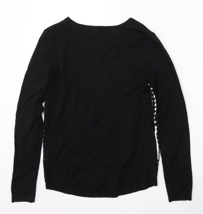 Womens UK Size 8 Papaya Black Pullover Jumper
