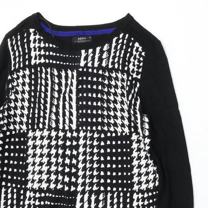 Womens UK Size 8 Papaya Black Pullover Jumper