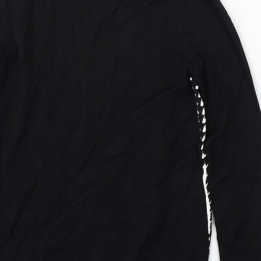 Womens UK Size 8 Papaya Black Pullover Jumper
