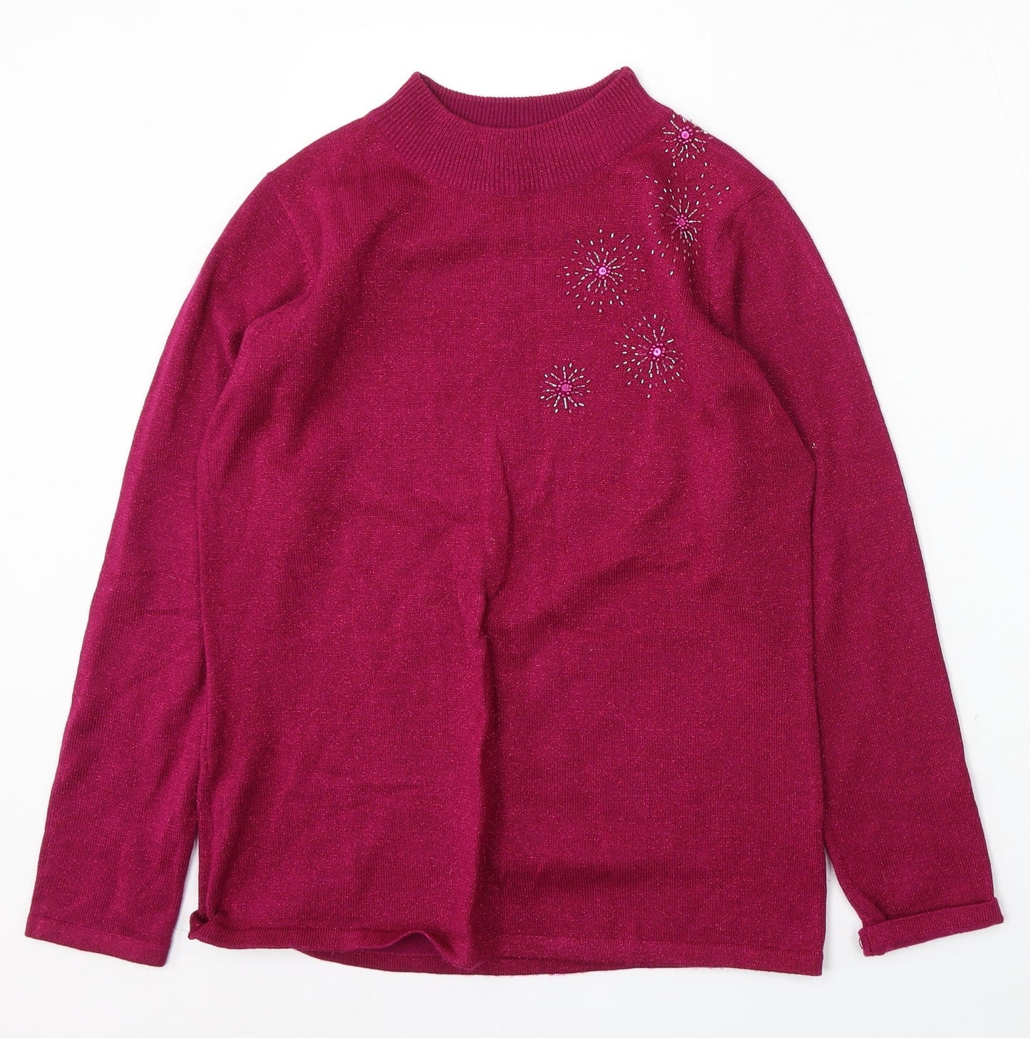 Womens UK Size S Bonmarché Pink Pullover Jumper
