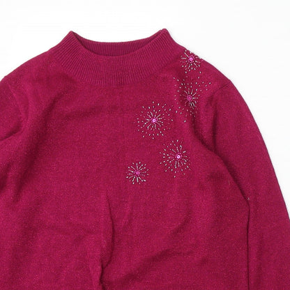 Womens UK Size S Bonmarché Pink Pullover Jumper